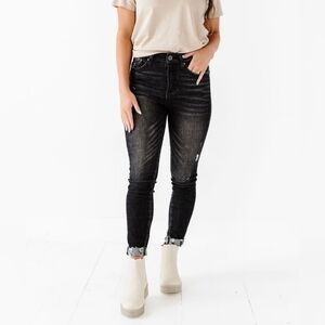 Risen Vintage Washed Black Jeans